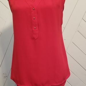 Red Sleeveless Express Blouse